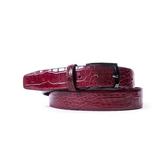 Læderbælte Croc - Bordeux / 85